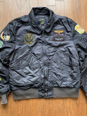 Avirex Multi Patch MA1 Bomber CWU-45 Flyer’s Jacket XXL
